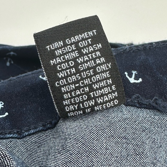 Rue21 High Rise Sailor Shorts Size 7/8 Nautical Anchor Print 2” Cuffed Inseam - Picture 6 of 9